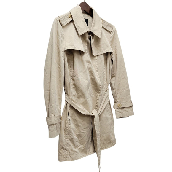 Talbots Women's Front Tie Long-Sleeves Center Vent Trench Coat Jacket Size 12 - Picture 3 of 14